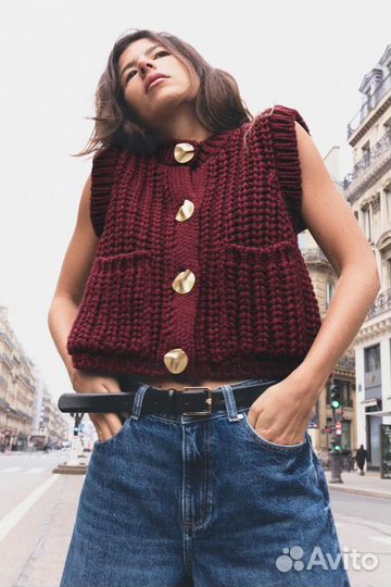 Жилет Zara вязаный