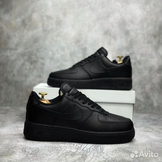 Кроссовки Nike air force 1 luxe black (люкс 40-45)