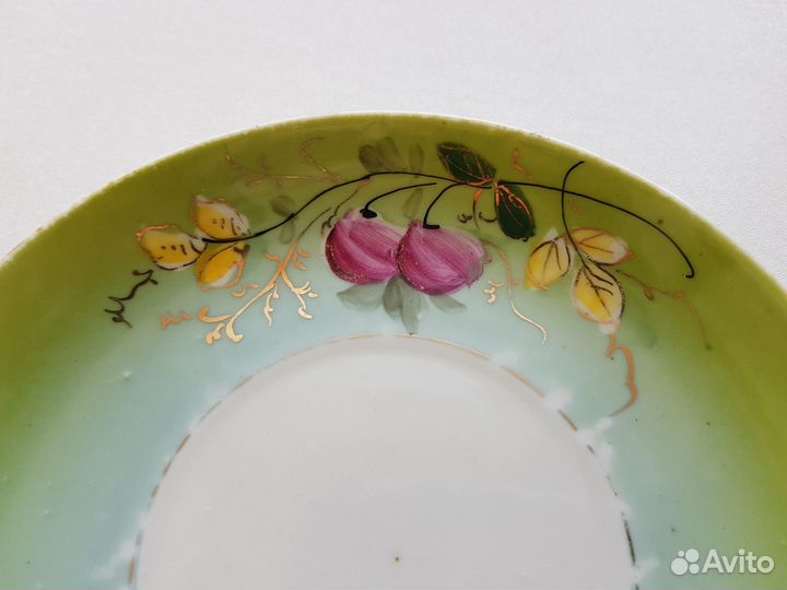 Блюдце нгф Волхов Грузино. Фарфор СССР, 1920-30-е