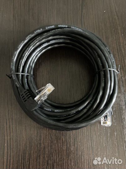 Угловой патч корд (верхний угол) KAT.5е LAN 7.5м