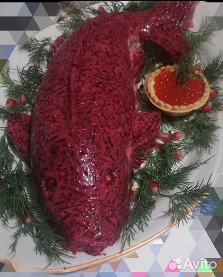 Форма для салата рыба