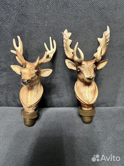 Винтажные пробки для бутылок ввиде головы лося