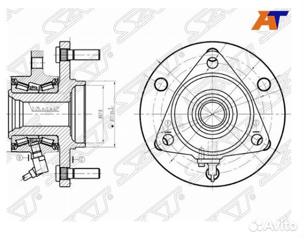 Ступица передняя infiniti QX56/QX80