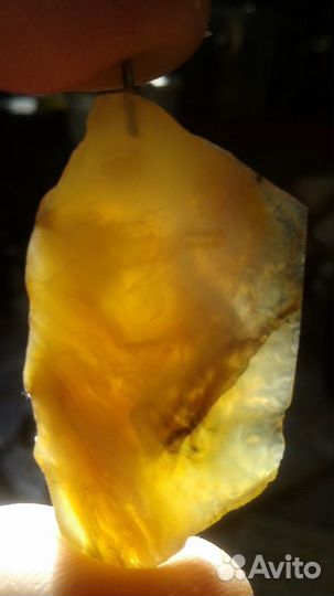 Агат слоистый, кулон