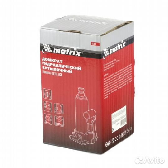 Домкрат Matrix 50764 5т гидравлический бутылочный