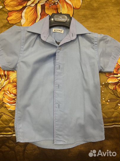 Рубашка голубая