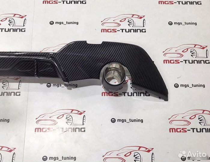 Диффузор BMW 3 G20 M All под карбон Akrapovic