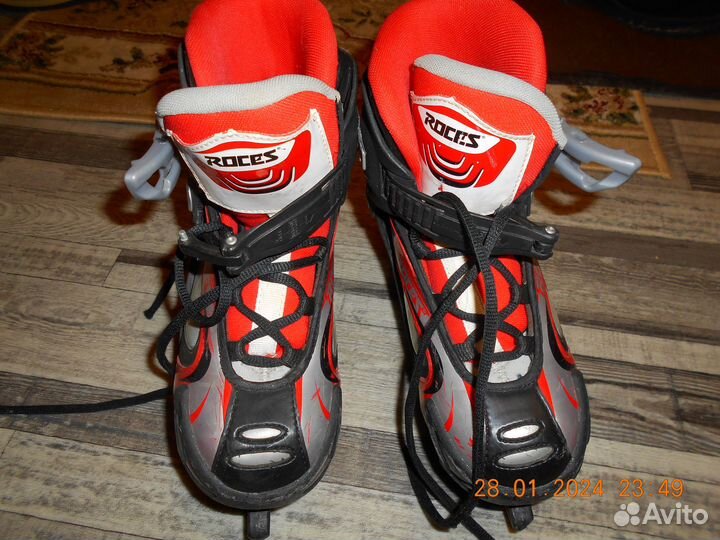 Коньки детские раздвижные Размер 30-35