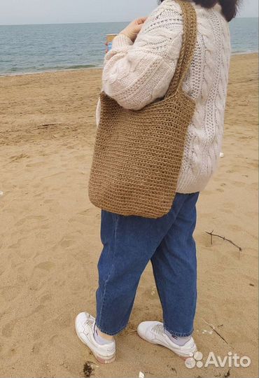 Cумка пляжная из джута