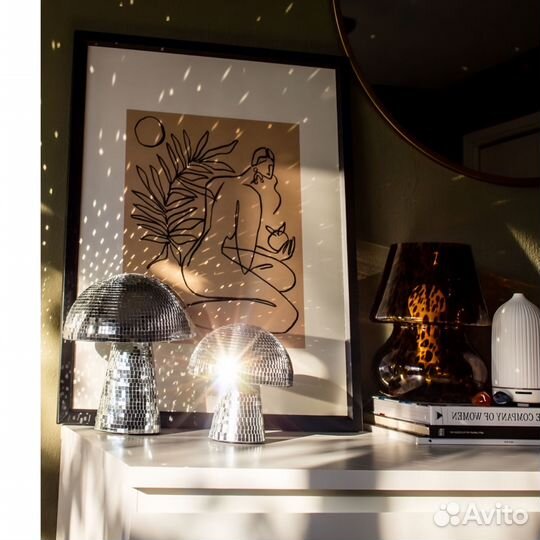 Зеркальный диско гриб из пинтерест / диско-шар