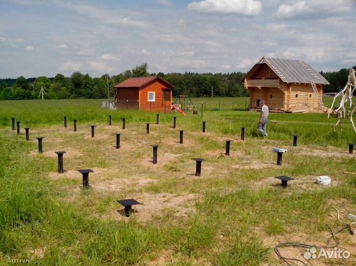 Сваи винтовые 89/3000 + Оголовок+Монтаж