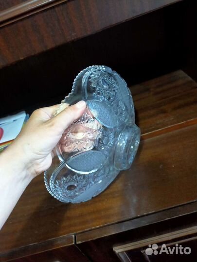 Ваза конфетница хрусталь