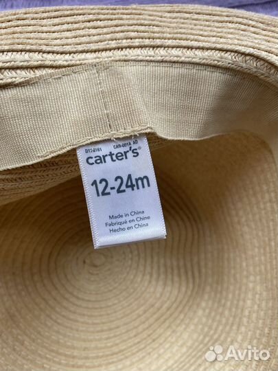 Carter's Панама шляпа для девочки 18-24 мес