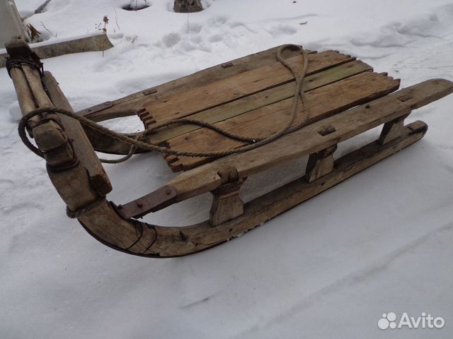 Санки старинные деревянные детские ретро