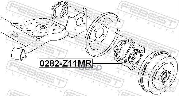 Ступица задняя nissan micra/march K12 2002-2010