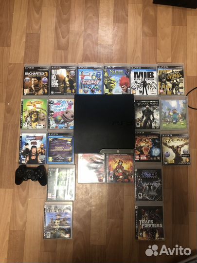 Sony PS3 slim 20 игр