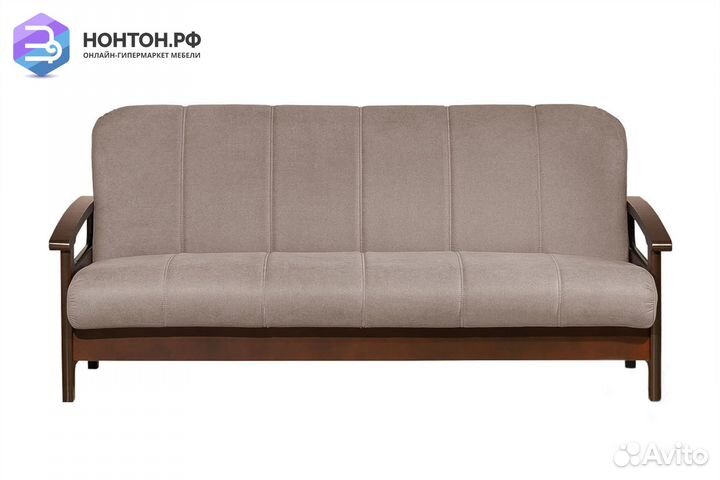 Диван книжка Омега бежевый / венге