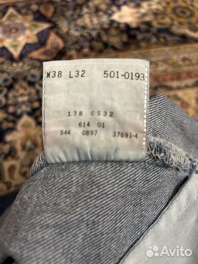Мужские джинсы levis 501 XX USA 1997г 38/32