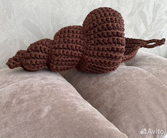 Вязаная интерьерная ракушка из полиэфирного шнура