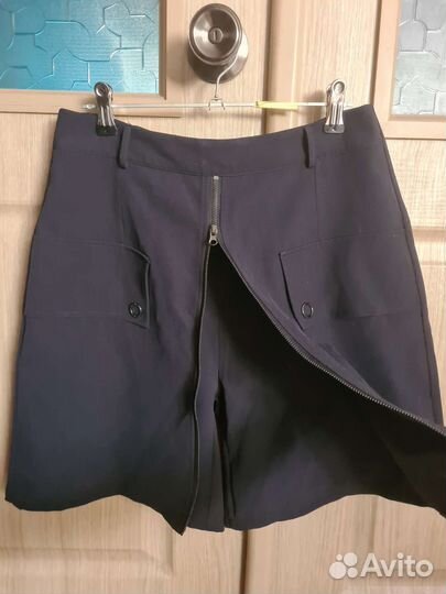 Шорты - юбка цвет чернильный ростовка 164