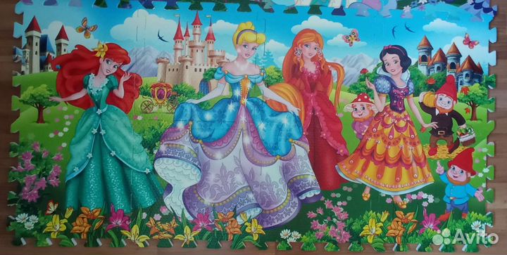 Детский коврик пазл для девочки