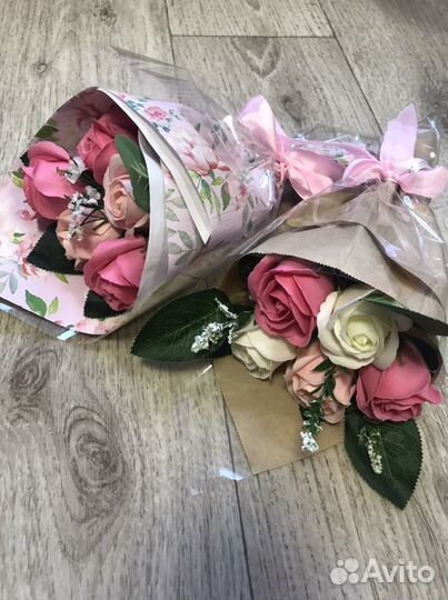 Букет из мыльных роз