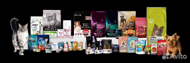 Корма для собак и кошек