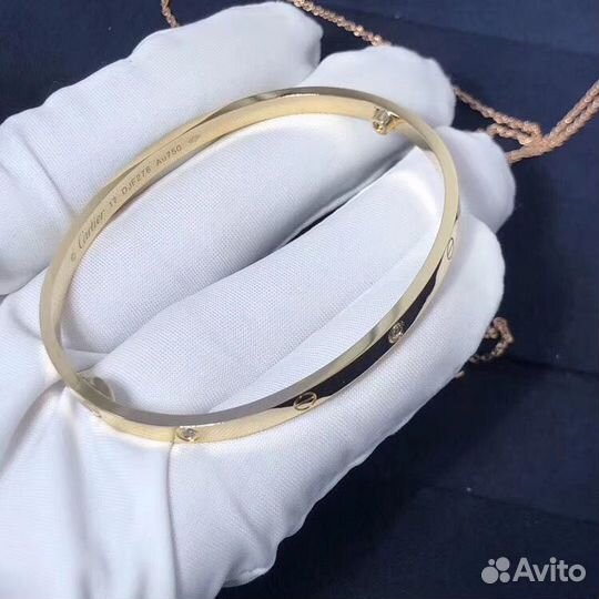 Cartier браслет Love тонкая модель 0.12ct