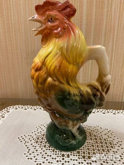 Петух - лейка керамический интерьерный