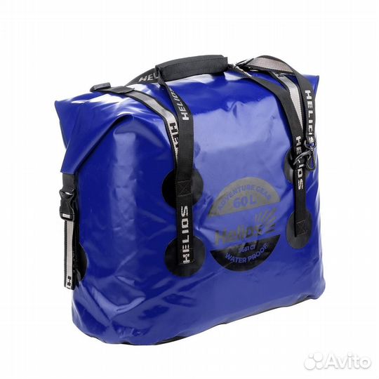 Гермосумка 60л (пвх, синий/черный) (HS-GS-60-BB) H