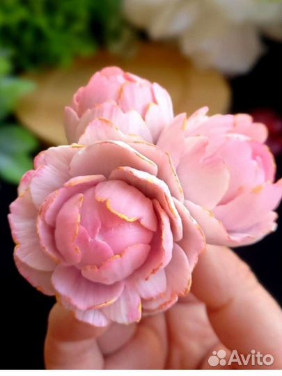 Силиконовая форма для мыла, пион