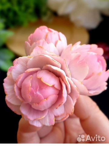 Силиконовая форма для мыла, пион