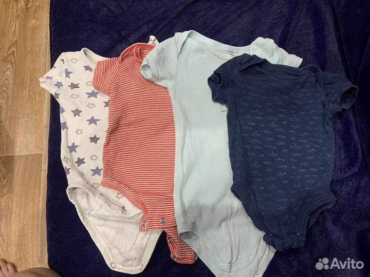 Боди с коротким рукавом 0-6 месяцев