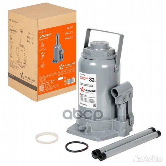 AJ-B-32S домкрат бутылочный 32т, min 285мм, ma