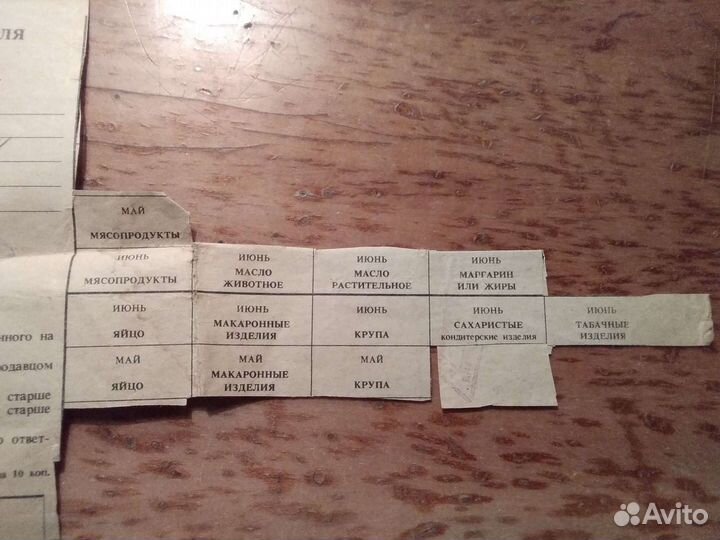 Талоны на продукты. 1990 год