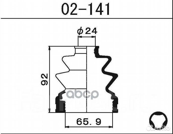 Пыльник шруса внутреннего 02141 1-56 (Maruichi)