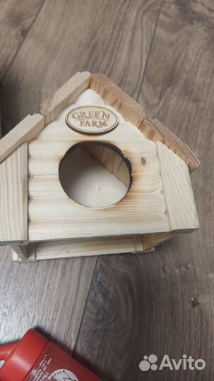 Колесо, беговой шар, домик и миска для хомяка