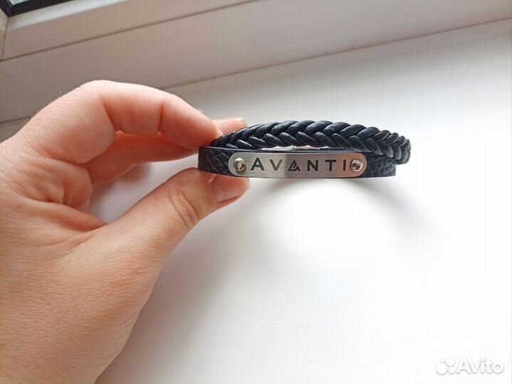 Браслет кожаный плетёный мужской