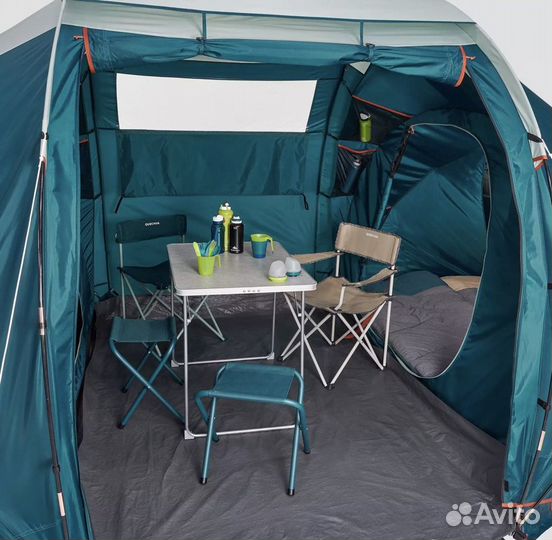 Палатка новая 4местная 2комнатная quechua