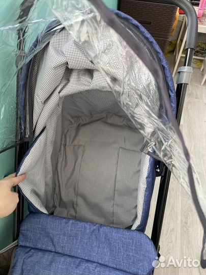 Коляска санки снежинка