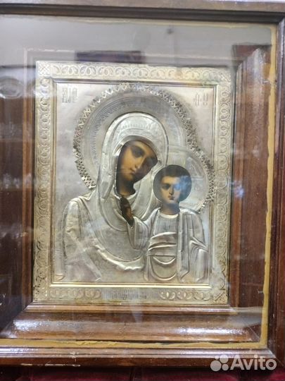 Икона Казанская Богородица серебро 84 пр