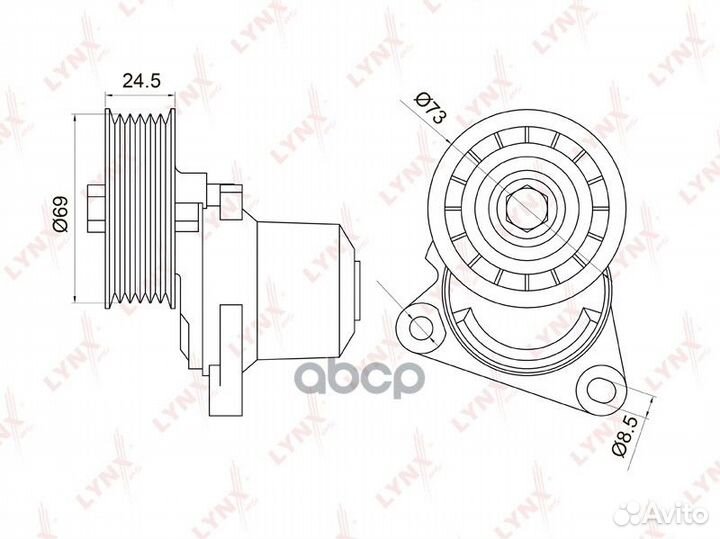 Ролик натяжной приводного ремня PT3026 lynxauto