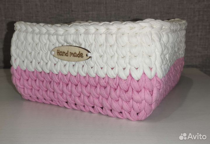 Корзинка из трикотажной пряжи