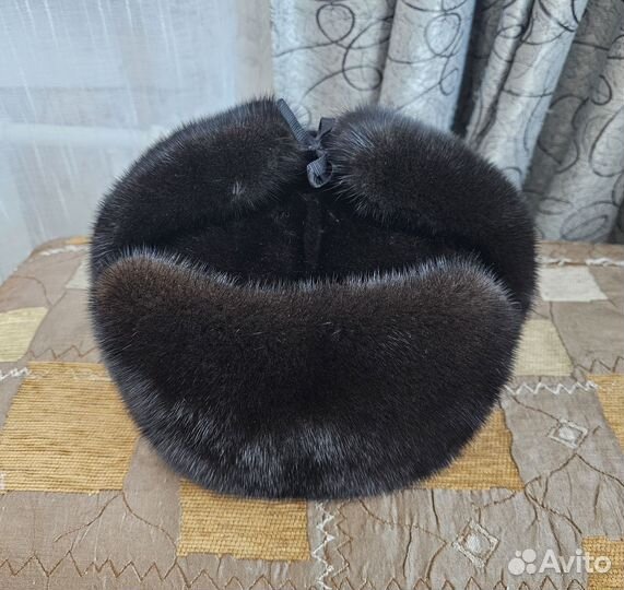 Норковая шапка мужская ушанка