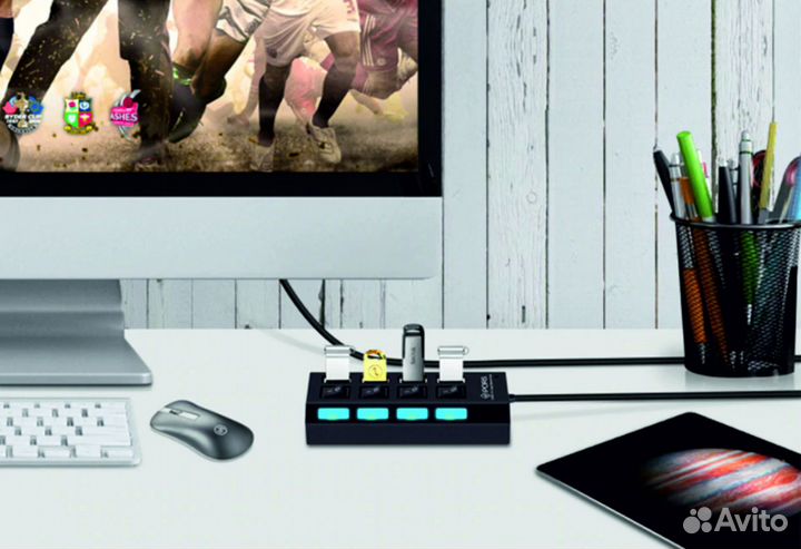 USB hap 3.0 4 порта с выключателями