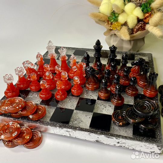 Шахматные фигуры набор с шашками