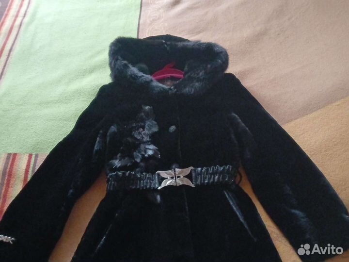 Шуба мутоновая с норкой