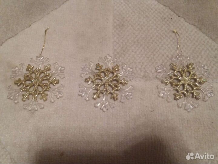 Снежинки с блёстками