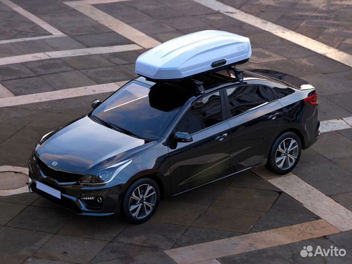 Автобокс LUX 450 л белый глянец