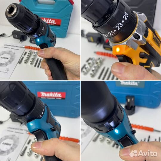 Шуруповерты аккумуляторные Makita и Dewalt